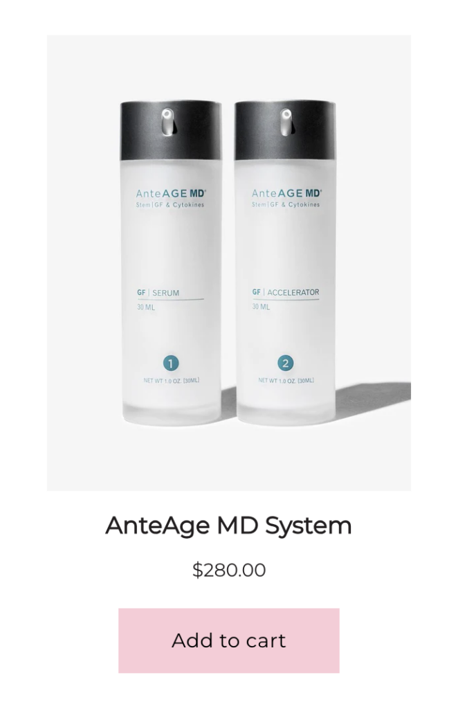 AnteAGE MD Medical Grade Skin Care